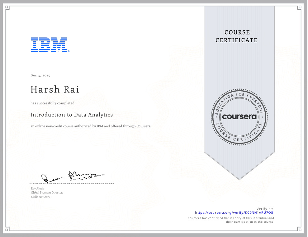 Introduction to Data Analytics